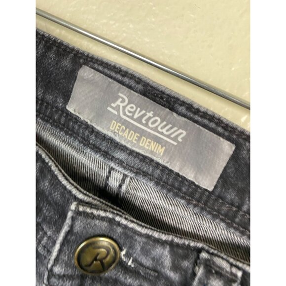 Revtown Mens Black Taper Decade Denim Jeans Size 32x32 Stretch Gothic Grunge Emo - Picture 3 of 16
